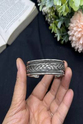 Celtic knot silver cuff bracelet set, viking braided cuff bangle, adjustable tribal bracelet for women 3