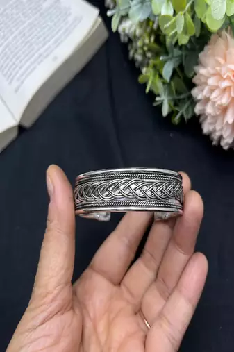 Celtic knot silver cuff bracelet set, viking braided cuff bangle, adjustable tribal bracelet for women