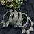 Oxidized silver tribal kada set for women, wide statement openable screw bangles