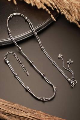 Oxidized silver kamarbandh waist chain: boho indian belly dance belt 3