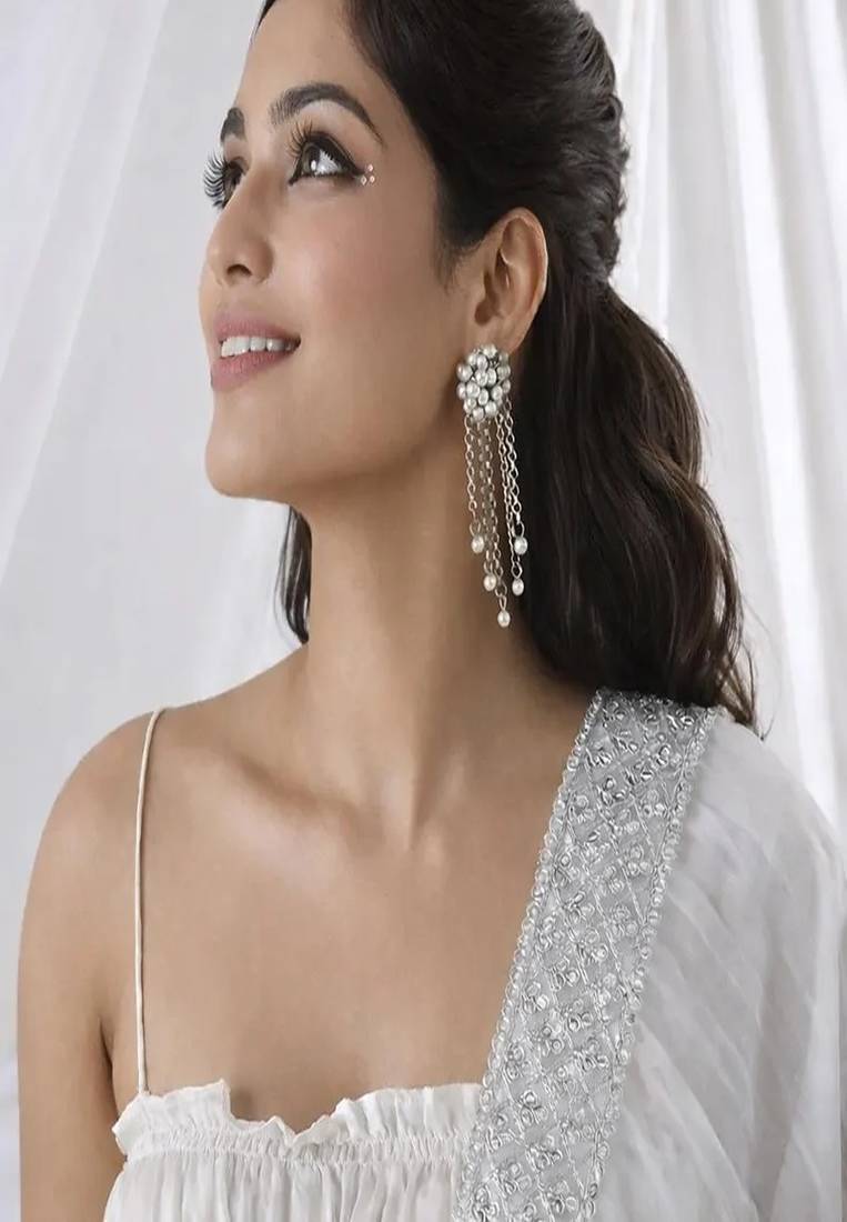 Oxidized silver ghungroo earrings, boho tribal statement dangle jewelry