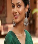 Oxidized ghungroo dangle earrings, boho tribal style