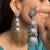 Oxidized silver jhumka earrings: indian boho wedding jewelry