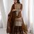 Brown Sequence work sharara suit with heavy work kurti and dupatta