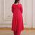 Pink mal chanderi beads embroidered work kurta sets