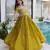 Mehendi silk sequins & zari beads embroidered work designer gown