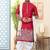 Maroon soft silk with flower booti & daman amrodery work with thred and less work dhoti kurta set