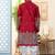 Maroon soft silk with flower booti & daman amrodery work with thred and less work dhoti kurta set