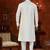 Cream soft silk with beads work on neck & daman amrodery work with thred and less work kurta pajama set
