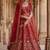 Astonishing Red Hand Work Silk Bridal Lehenga Choli With Double Dupatta