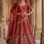 Astonishing Red Hand Work Silk Bridal Lehenga Choli With Double Dupatta