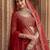 Astonishing Red Hand Work Silk Bridal Lehenga Choli With Double Dupatta