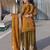 Lovely Mustard Yellow Zari Work Chiffon Wedding Wear Sharara Suit