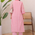 Pink designer rayon kurta with pant set for women | comfortable daily wear
