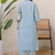 Sky blue designer rayon kurta with pant set for women | comfortable daily wear
