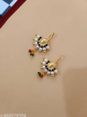Indian bollywood gold plated bugadi earrings for women and girls jewelry set 1
