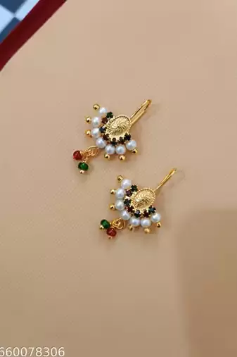 Indian bollywood gold plated bugadi earrings for women and girls jewelry set