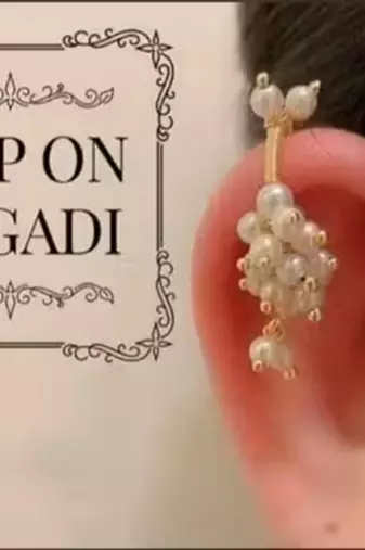 Indian bollywood gold plated bugadi earrings for women and girls jewelry set