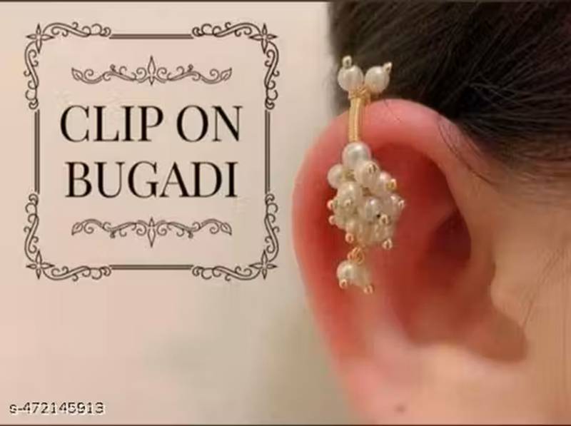 Indian bollywood gold plated bugadi earrings for women and girls jewelry set