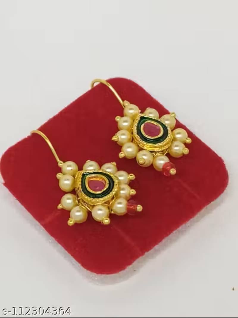 Indian bollywood gold plated bugadi earrings for women and girls jewelry set