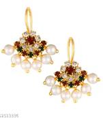 Indian bollywood gold plated bugadi earrings for women and girls jewelry set