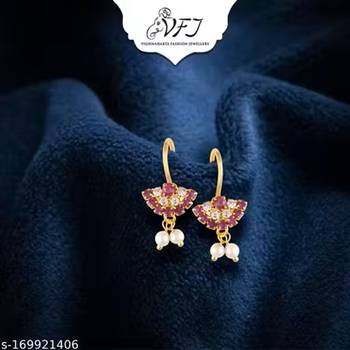Indian bollywood gold plated bugadi earrings for women and girls jewelry set 1