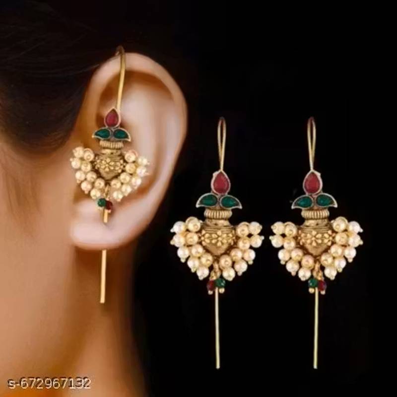 Indian bollywood gold plated bugadi earrings for women and girls jewelry set