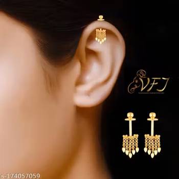 Indian bollywood gold plated bugadi earrings for women and girls jewelry set 1