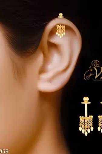 Indian bollywood gold plated bugadi earrings for women and girls jewelry set