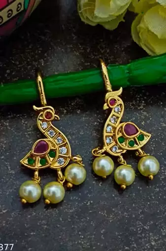 Indian bollywood gold plated bugadi earrings for women and girls jewelry set