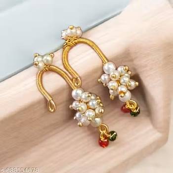 Indian bollywood gold plated bugadi earrings for women and girls jewelry set 1