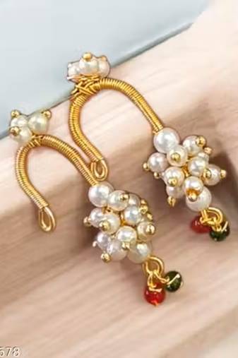 Indian bollywood gold plated bugadi earrings for women and girls jewelry set