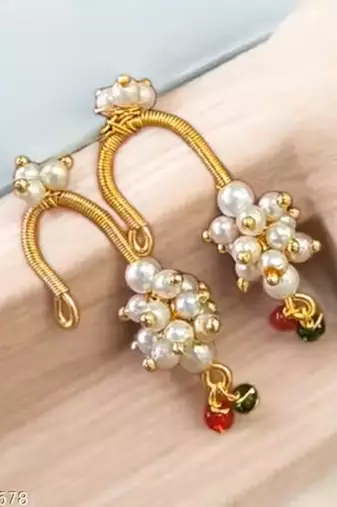 Indian bollywood gold plated bugadi earrings for women and girls jewelry set