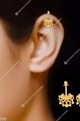Indian bollywood gold plated bugadi earrings for women and girls jewelry set
