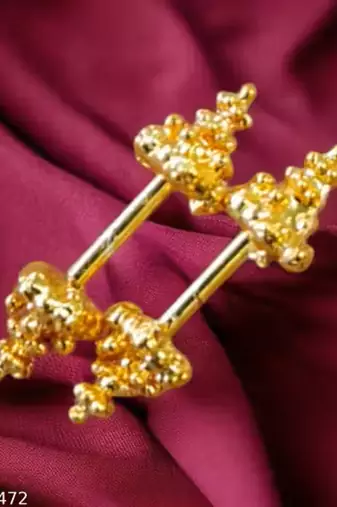 Indian bollywood gold plated bugadi earrings for women and girls jewelry set