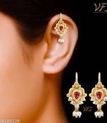 Indian bollywood gold plated bugadi earrings for women and girls jewelry set