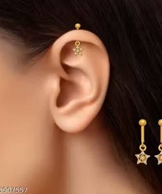 Indian bollywood gold plated bugadi earrings for women and girls jewelry set 1
