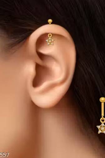 Indian bollywood gold plated bugadi earrings for women and girls jewelry set