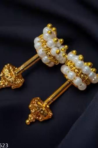 Indian bollywood gold plated bugadi earrings for women and girls jewelry set