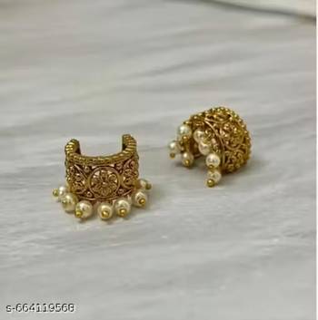 Indian bollywood gold plated bugadi earrings for women and girls jewelry set 1