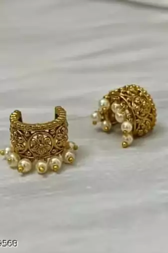 Indian bollywood gold plated bugadi earrings for women and girls jewelry set