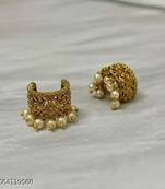 Indian bollywood gold plated bugadi earrings for women and girls jewelry set