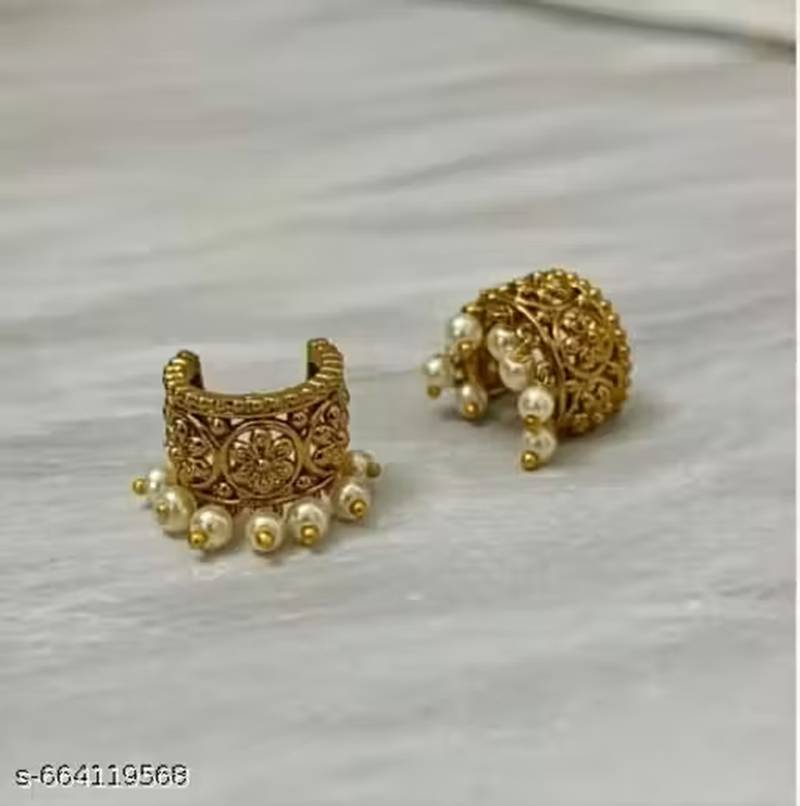 Indian bollywood gold plated bugadi earrings for women and girls jewelry set