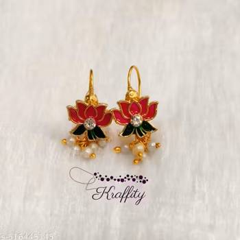 Indian bollywood gold plated bugadi earrings for women and girls jewelry set 1