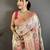 Off white pashmina silk zari weaving saree with matching blouse piece
