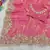 Pink color sequence embroidery work fandy satin saree