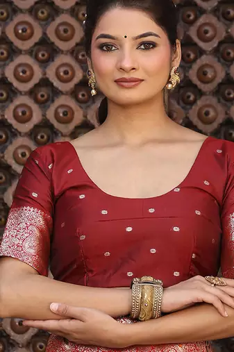 banarasi style paisley butti saree for women 