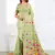 Sutriti multicolor leaf printed saree for women | soft lightweight everyday saree | elegant floral vine pallu & border