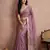 Sutriti dusty magenta pure linen saree: romantic elegance & fluid comfort