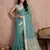 Sutriti sea teal blue pure linen saree: majestic presence & organic beauty